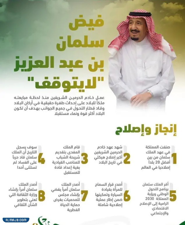 مطويات عن بيعه الملك سلمان الثامنة