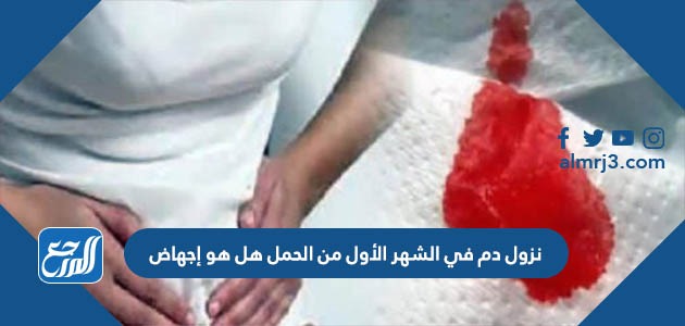 نزول دم في الشهر الأول من الحمل هل هو إجهاض