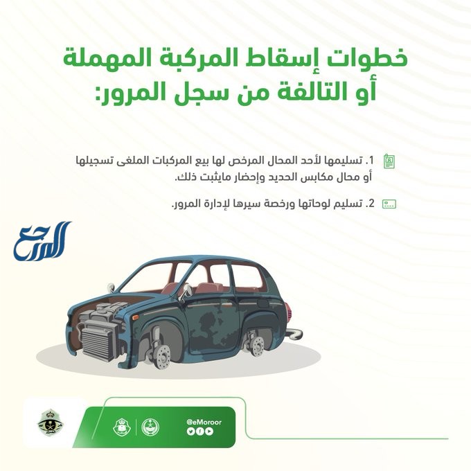 إسقاط السيارات التالفة في السعودية
