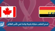 اسم الملعب مباراة بلجيكا وكندا في كأس العالم اليوم