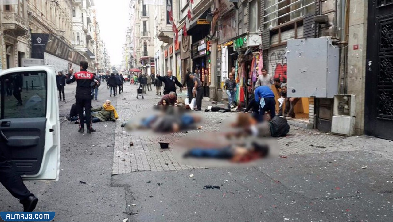 كم عدد قتلى انفجار شارع تقسيم تركيا