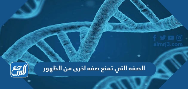 الصفه التي تمنع صفه اخرى من الظهور