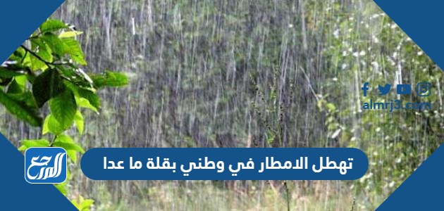 تهطل الامطار في وطني بقلة ما عدا