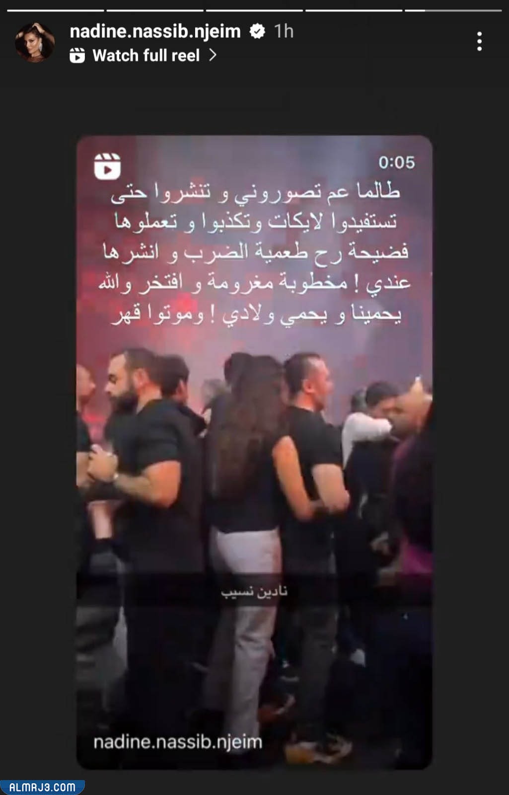 حقيقة ارتباط نادين نسيب نجيم