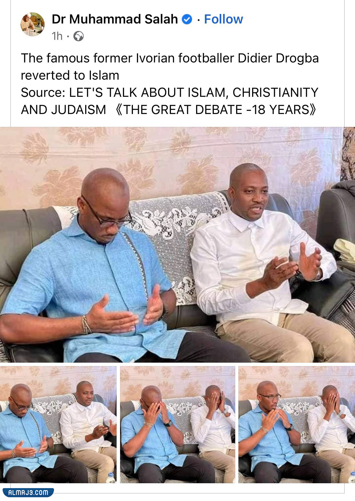 حقيقة اعتناق ديدييه دروجبا الديانة الإسلامية