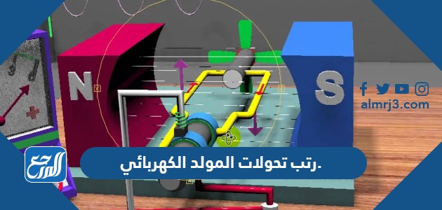 رتب تحولات المولد الكهربائي.