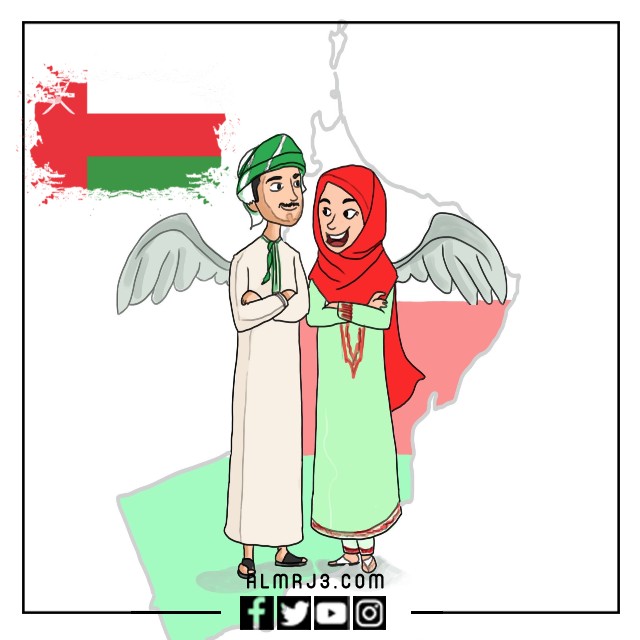 رسومات اطفال للعيد الوطني العماني