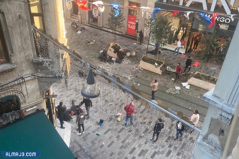 صور انفجار منطقة تقسيم في اسطنبول