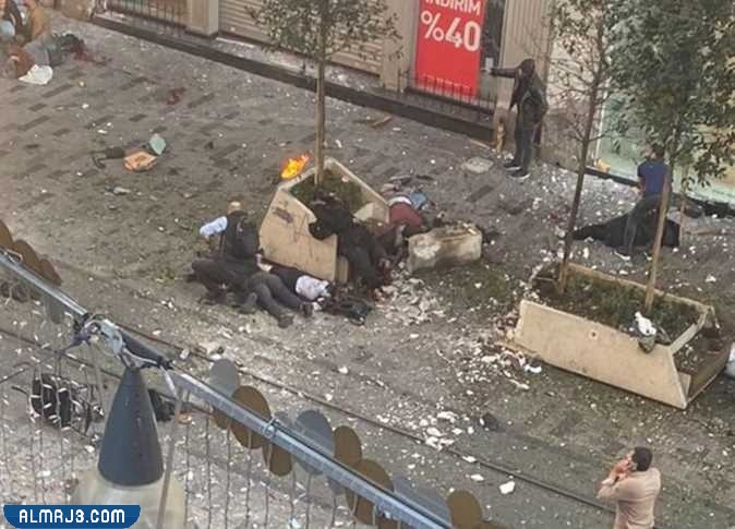 صور انفجار منطقة تقسيم في اسطنبول