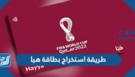 طريقة استخراج بطاقة هيا لحضور مباريات كأس العالم