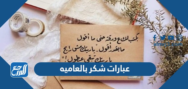 عبارات شكر بالعاميه