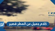 كلام جميل عن المطر قصير 2025 اجمل 10 كلمات عن المطر