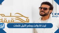 ليت انا وانت وحلم الليل كلمات