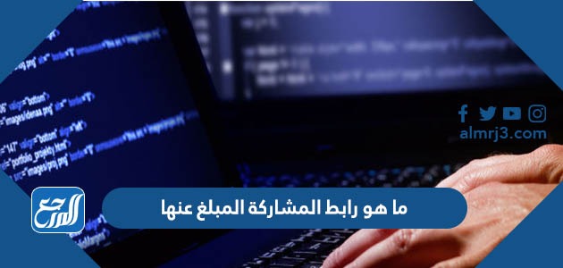 ما هو رابط المشاركة المبلغ عنها