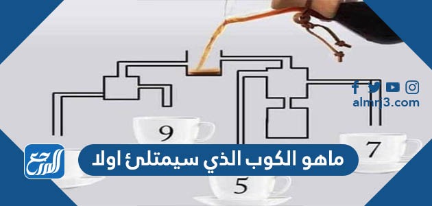 ماهو الكوب الذي سيمتلئ اولا