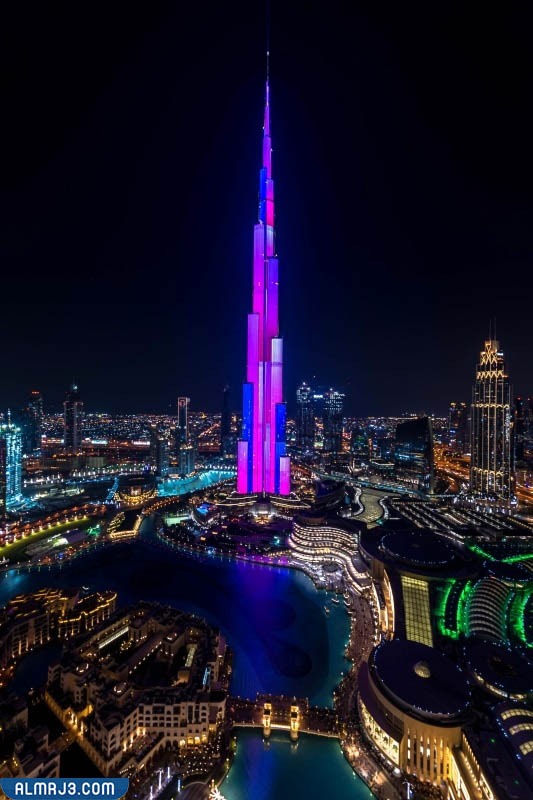 صور برج خليفة ليلاً