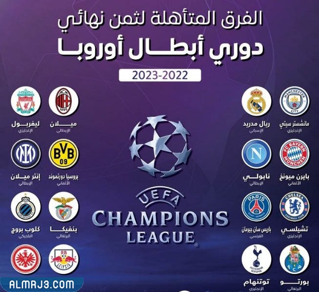 موعد قرعة دوري ابطال اوروبا الدور 16