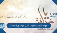 يوم شفتك طرت اعلن مولدي كلمات