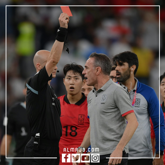 كم مباراة يتوقف المدرب إذا اخذ كرت أحمر مباشر