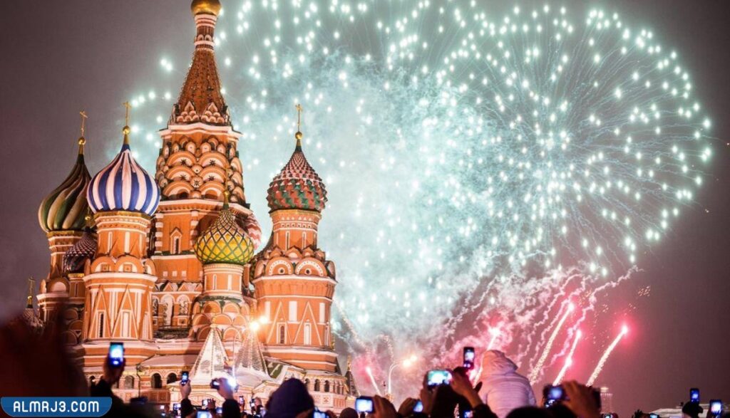 أماكن الألعاب النارية ليلة رأس السنة في روسيا 2023