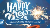 الرد على happy new year بالانجليزي ، وش ارد على هابي نيو يير