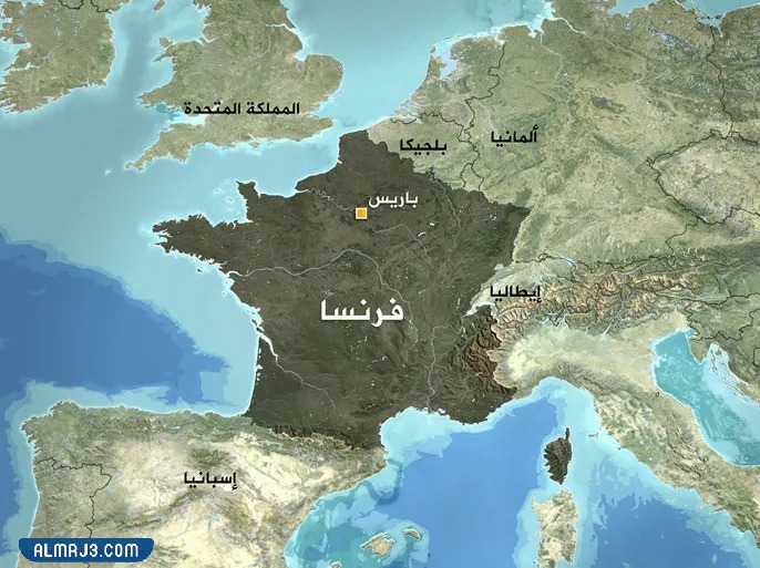 اين تقع فرنسا على الخريطة