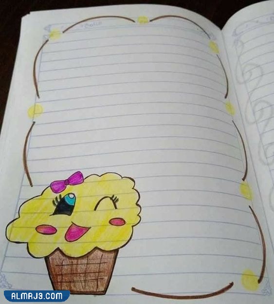 تسطير دفاتر بنات كيوت سهلة