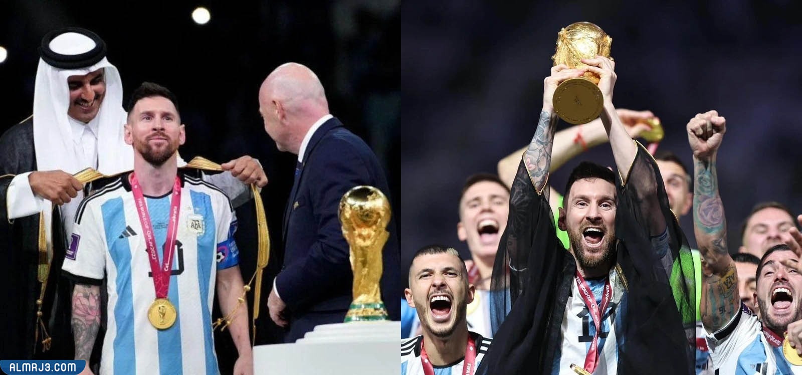 صور ميسي بالعباءة القطرية