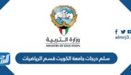 سلم درجات جامعة الكويت قسم الرياضيات