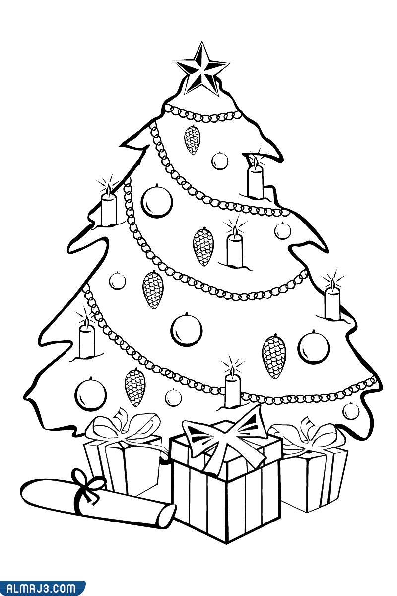 شجرة الكريسماس للتلوين