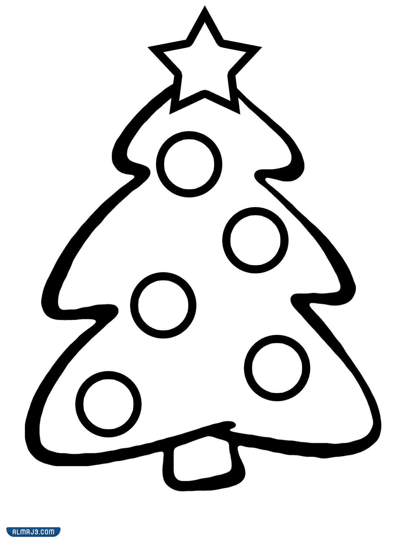 صور شجرة الكريسماس للتلوين 2023 جاهزة للطباعة