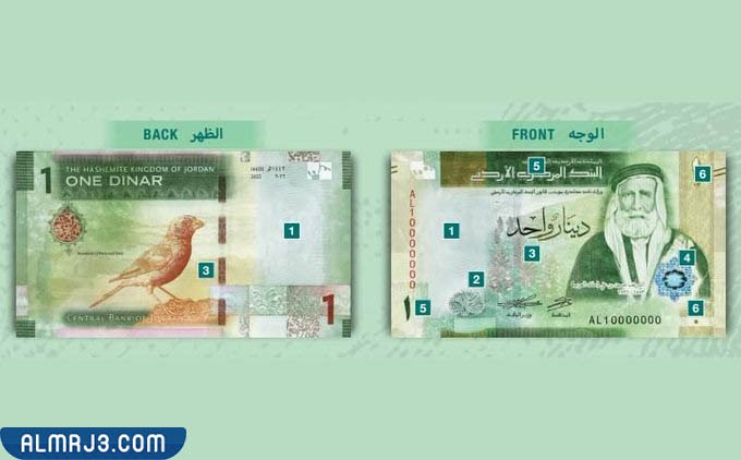 صور شعار الدينار الأردني الجديد