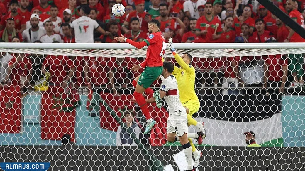 قفزة يوسف النصيري ضد البرتغال بالصور