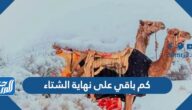 كم باقي على نهاية الشتاء 1446 العد التنازلي