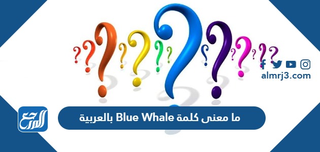 ما معنى كلمة Blue Whale بالعربية