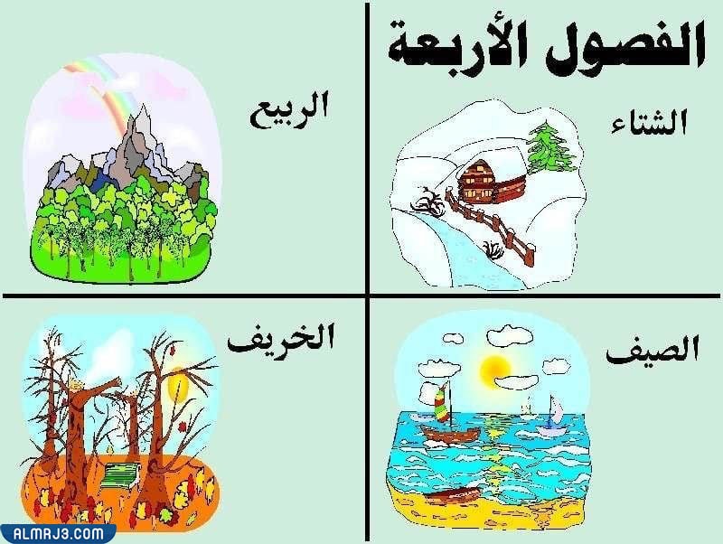 مطويات عن الفصول الاربعة للصف الثاني ابتدائي