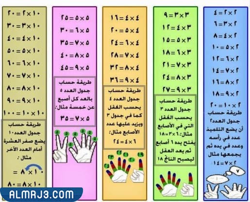 مطوية الضرب في عدد من رقم واحد جاهزة الطباعة
