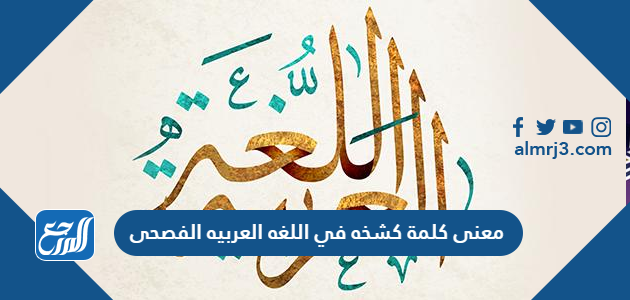 معنى كلمة كشخه في اللغه العربيه الفصحى