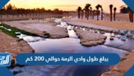 يبلغ طول وادي الرمة حوالي 200 كم 400 كم 800 كم 1000 كم