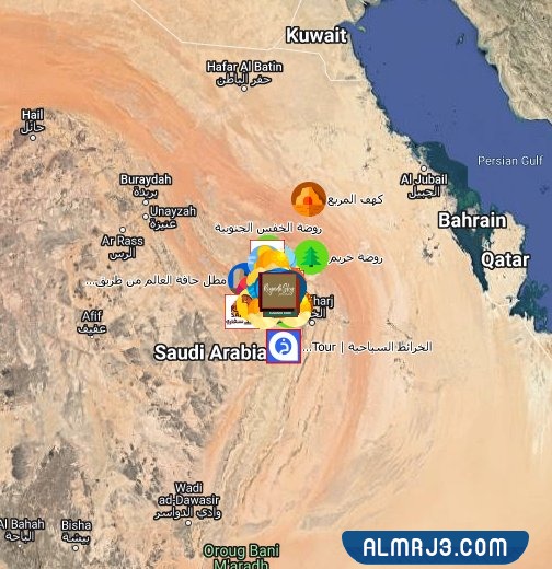 اين تقع روضة خريم على الخريطة