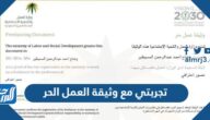 تجربتي مع وثيقة العمل الحر