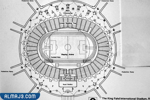 خريطة استاد الملك فهد الدولي