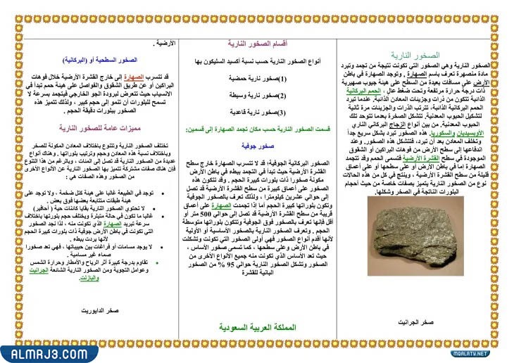 مطوية عن المعادن والصخور