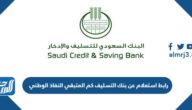 رابط استعلام عن بنك التسليف كم المتبقي عن طريق النفاذ الوطني