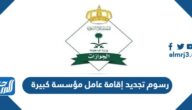 كم رسوم تجديد إقامة عامل مؤسسة كبيرة