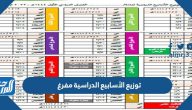 توزيع الأسابيع الدراسية 1446 مفرغ توزيع الأسابيع الدراسية 1446 مفرغ