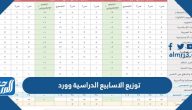 توزيع الاسابيع الدراسية 1446 وورد