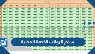 سلم الرواتب الخدمة المدنية 1447