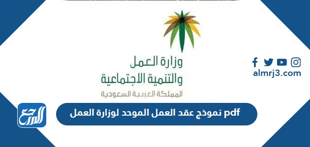 نموذج عقد العمل الموحد لوزارة العمل 2024 pdf و word