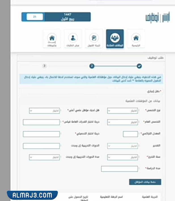 خطوات تقديم المباحث العامة